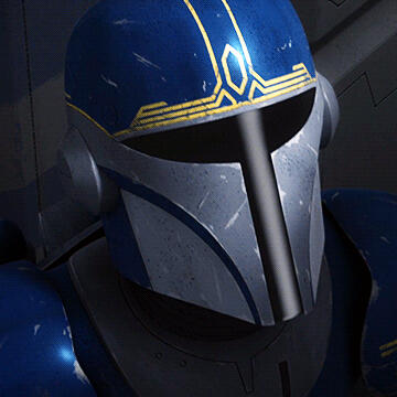 Fenn Rau from Star Wars: Rebels with his helmet on. This button goes back to the main page.